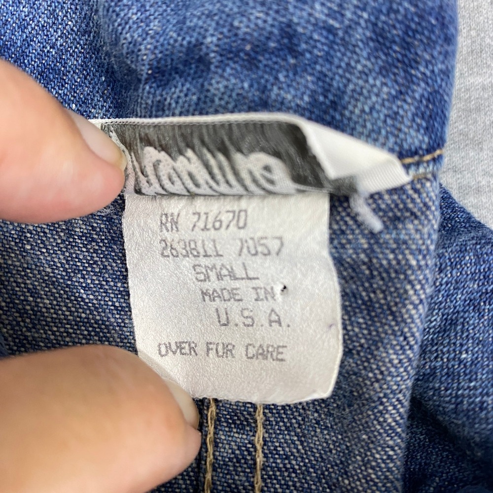 Dreams‎ 90s Vintage Western Cottagecore Denim Midi Dress Small Made In USA - Picture 5 of 10